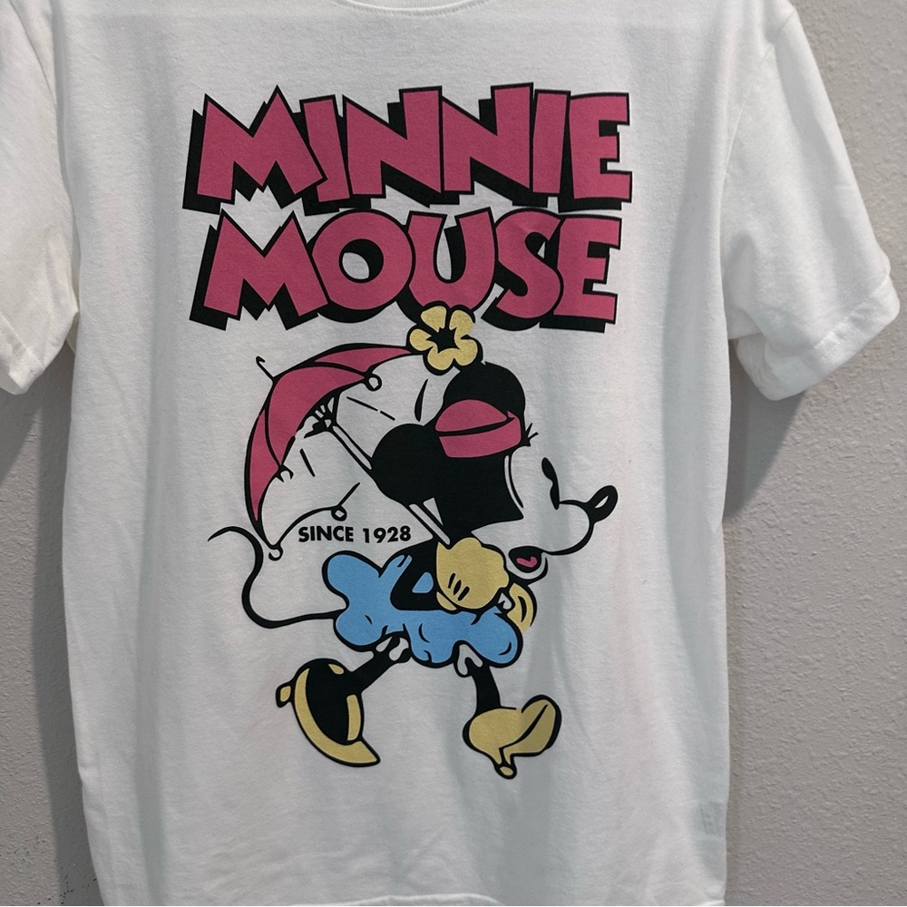 Disney Minnie Mouse White and Pink Tee - Picture 2 of 3